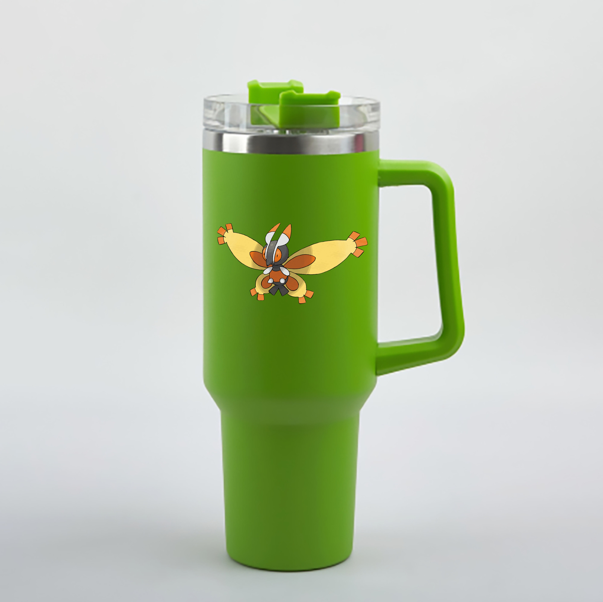 （画像用） ポケットモンスター Pokémon 1200mL車用タンブラー - クリスタルステッカー（プラスチックストロー付き）